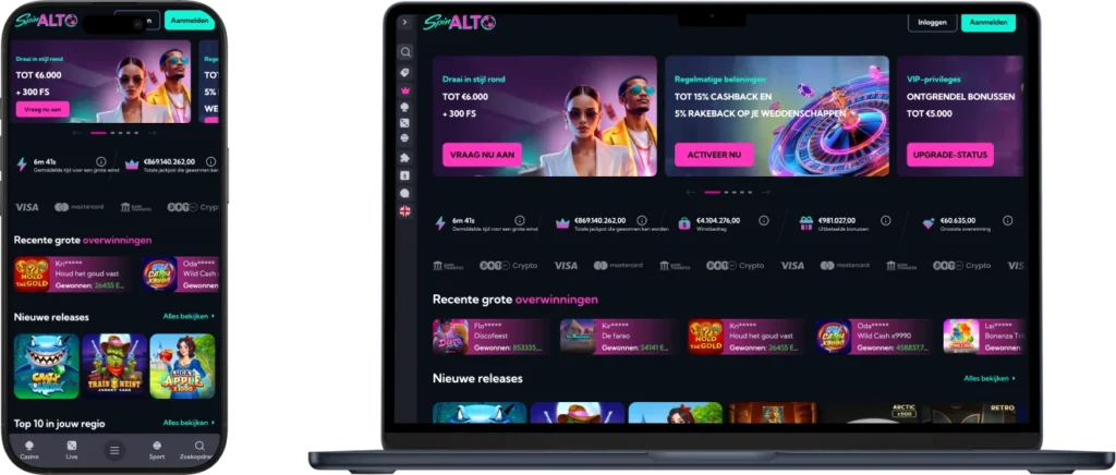 Spinalto online casino belgië